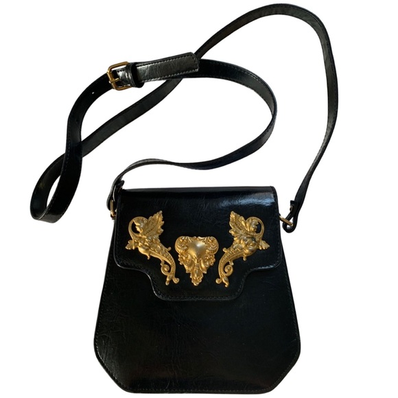 ✨Rare Vintage Black and Gold Embellished Crossbody✨ - Picture 2 of 8